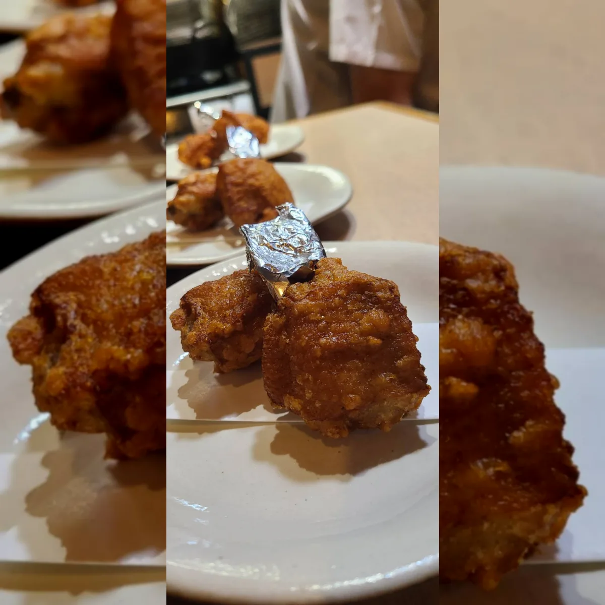 揚げたてのチューリップ唐揚げ